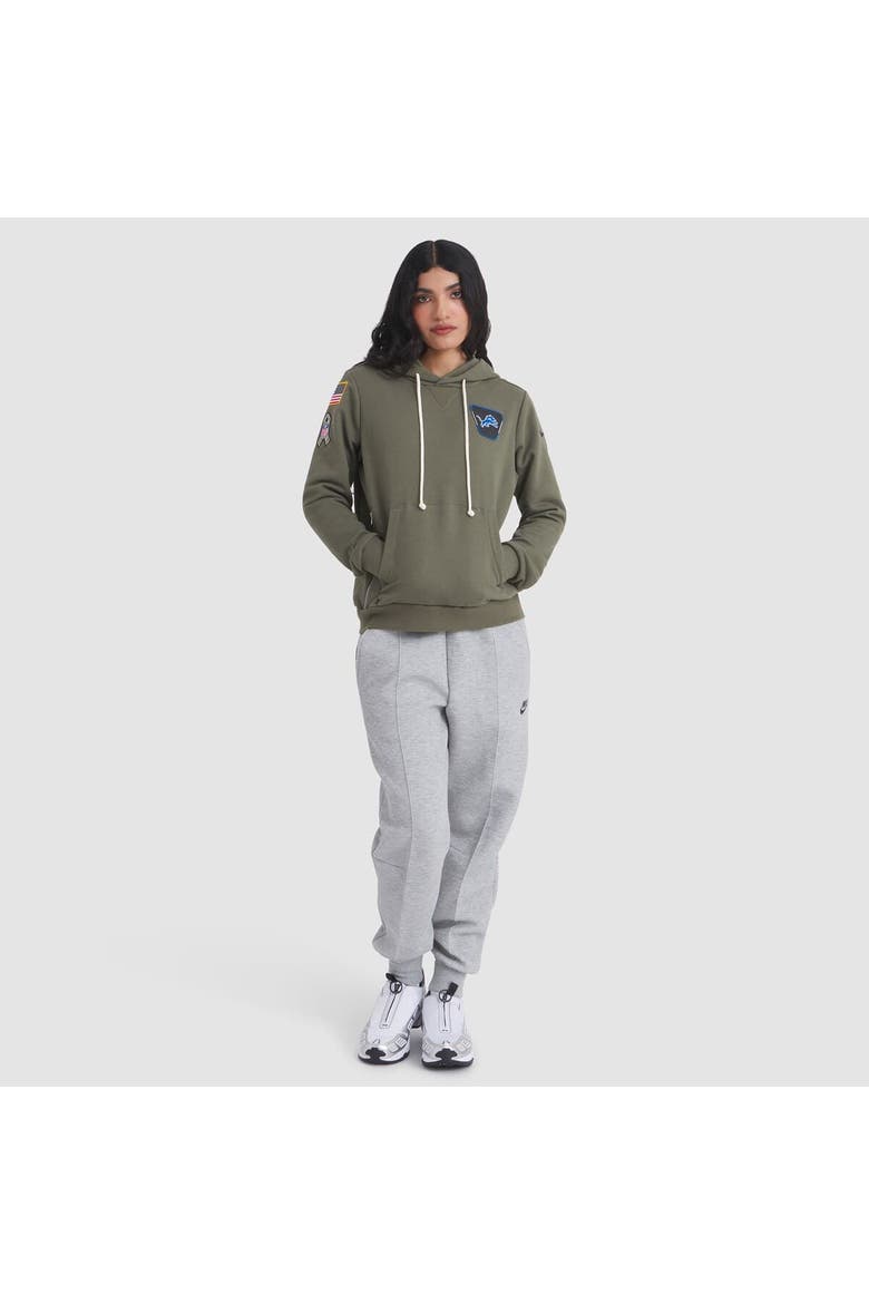 Women's Nike Olive Detroit Lions 2025 Salute to Service Sideline Standard Issue Dri-FIT Hoodie, Alternate, color, Olive