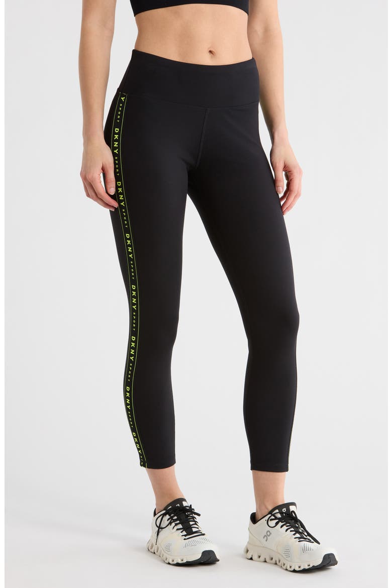 Balance Compression High Waist 7/8 Leggings, Main, color, BLACK/ ZEST