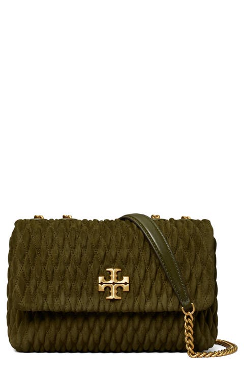 Kira Ruched Suede Convertible Shoulder Bag