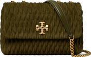 Tory Burch Kira Ruched Suede Convertible Shoulder Bag