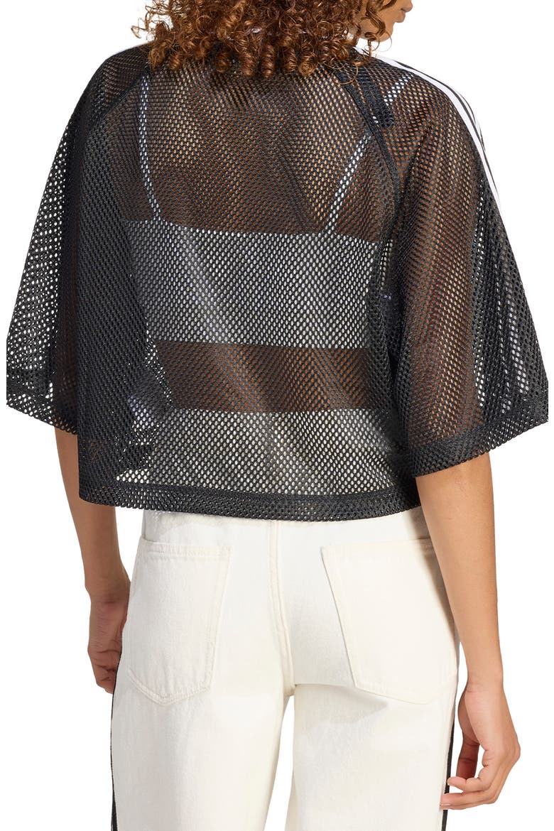 Mesh Crop Jersey Top, Alternate, color, BLACK