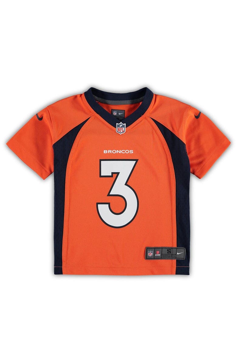 Nike Preschool Nike Russell Wilson Orange Denver Broncos Game Jersey, Alternate, color, 