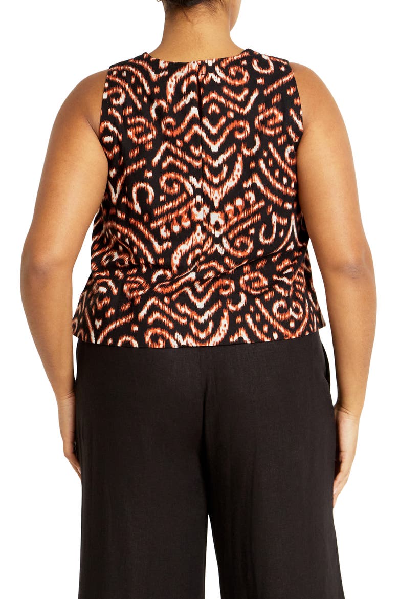 Amara Print Sleeveless Shell, Alternate, color, IKAT