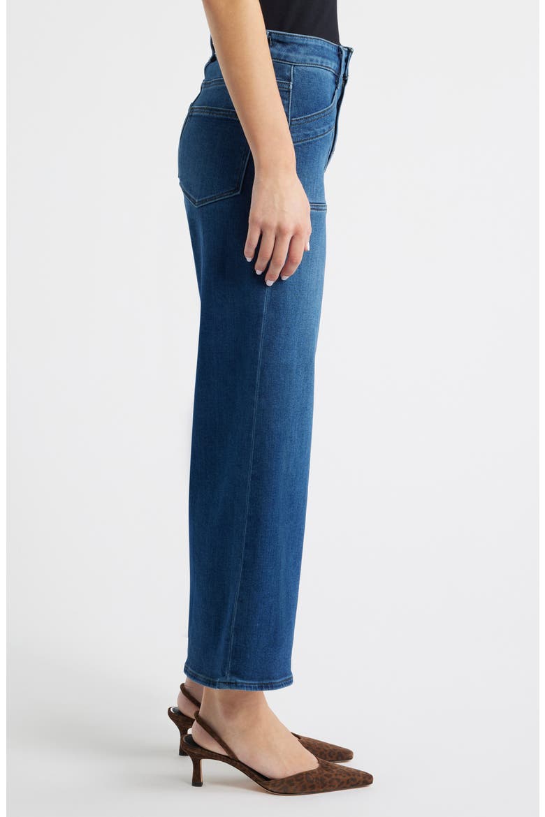 Anessa Slant Pocket High Waist Ankle Wide Leg Jeans, Alternate, color, AGENDA