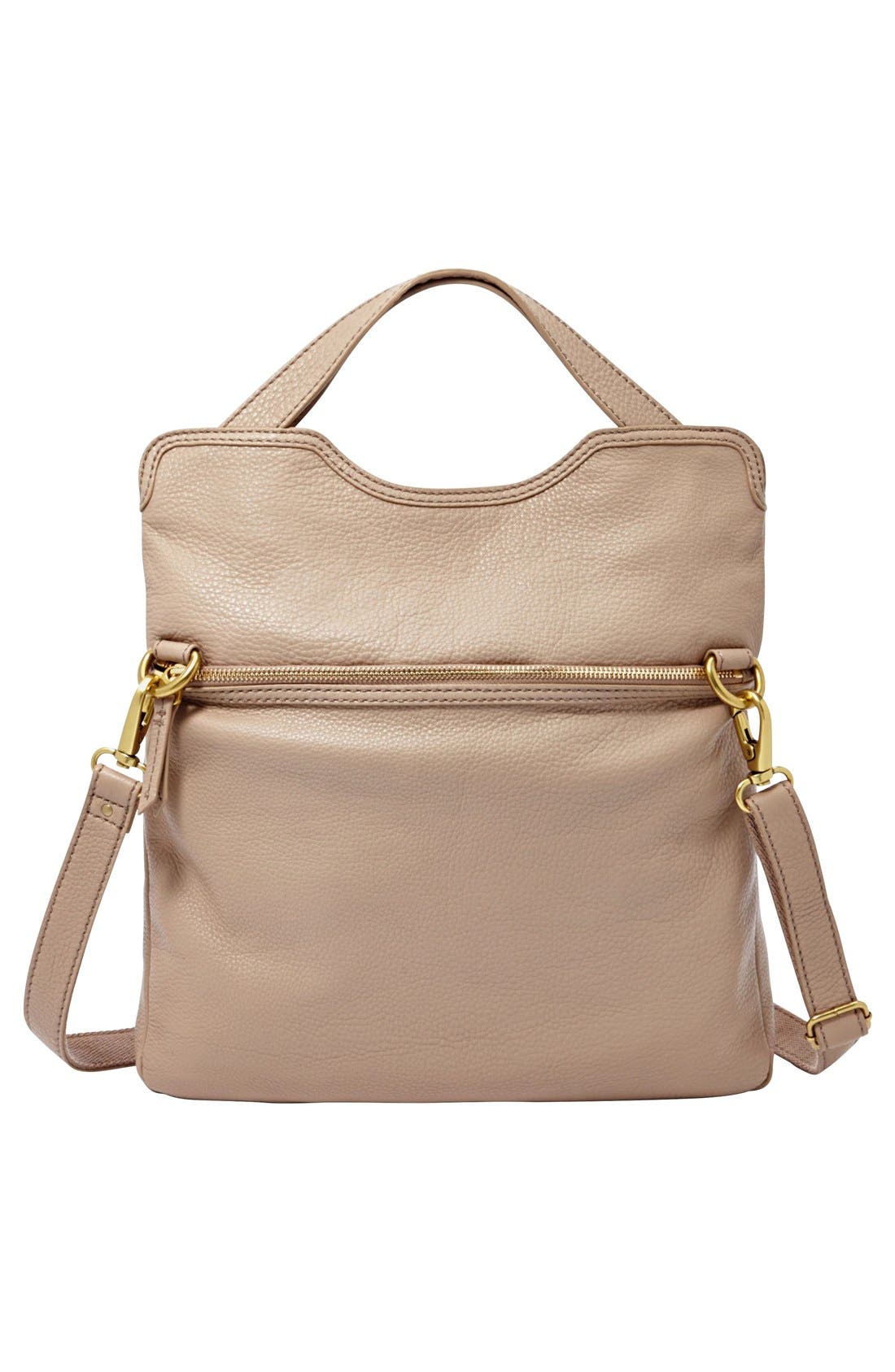 'Erin' Foldover Tote, Alternate, color, TAUPE