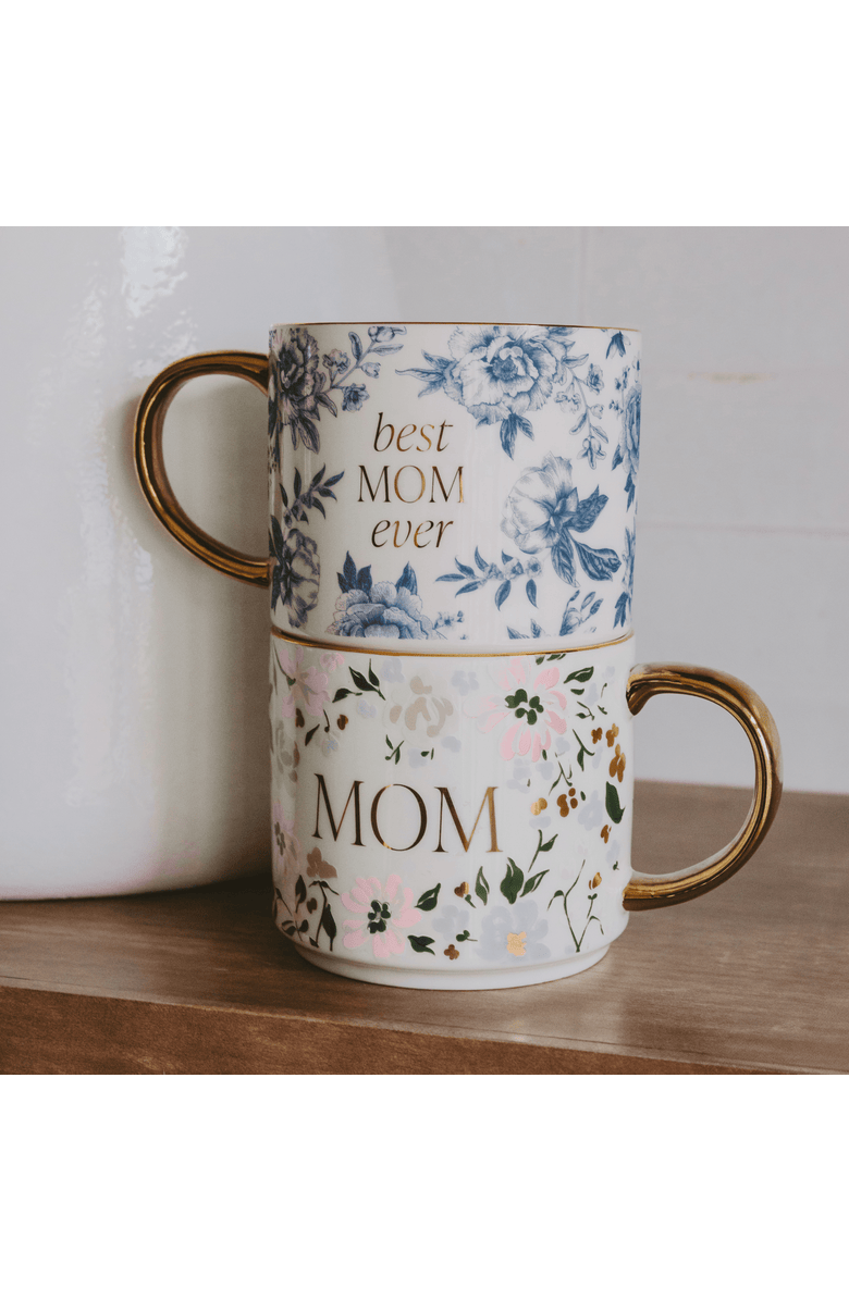 SWEET WATER DECOR Patterned 14 oz Gold Handle Coffee Mug, Alternate, color, Floral Mom