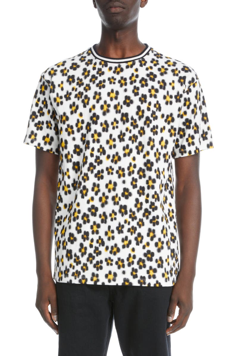 KENZO Hana Leopard Print Short Sleeve T-Shirt, Main, color, 