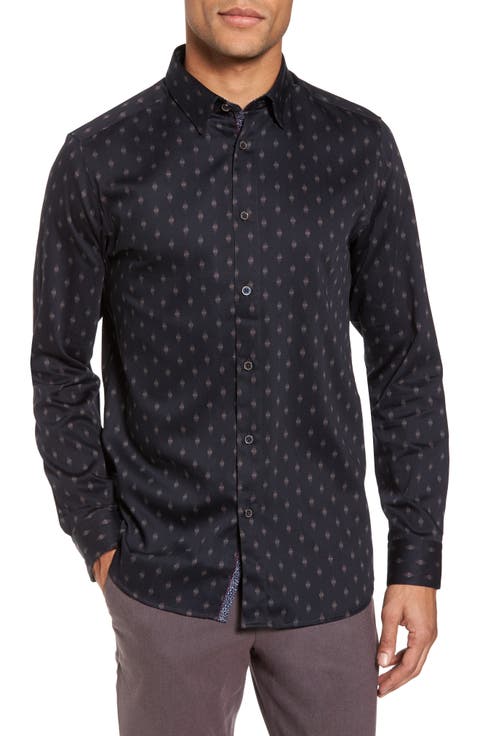 Monico Slim Fit Dot Diamond Sport Shirt