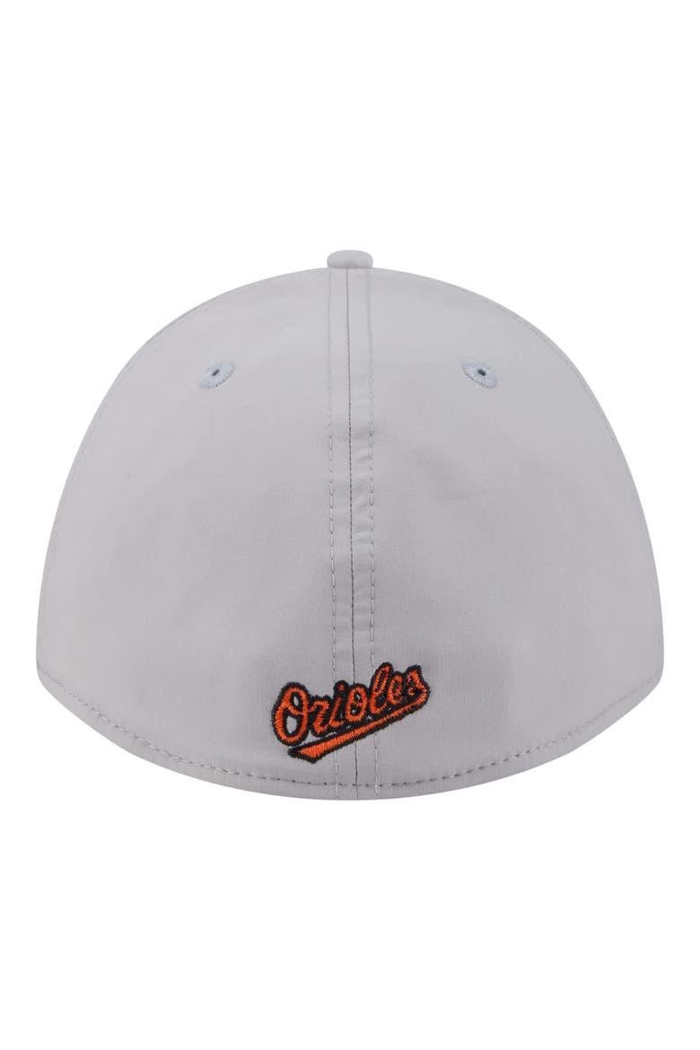 Men's New Era Gray Baltimore Orioles Patch 39THIRTY A-Frame M-Crown Perforated Flex Hat, Alternate, color, Gray
