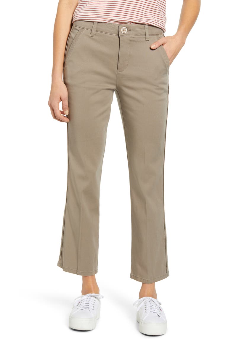 Ab-solution Luxe Touch Cotton Blend Ankle Trousers (Nordstrom Exclusive), Main, color, MOONROCK