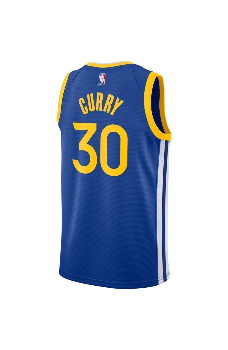 Nike Men's Nike Stephen Curry Royal Golden State Warriors 2020/21 Swingman Jersey - Icon Edition, Alternate, color, 