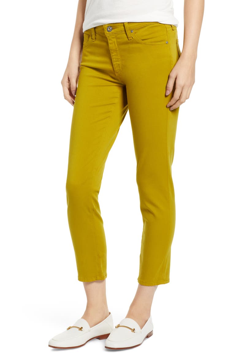 The Prima Mid Rise Crop Cigarette Jeans, Main, color, LIMELIGHT