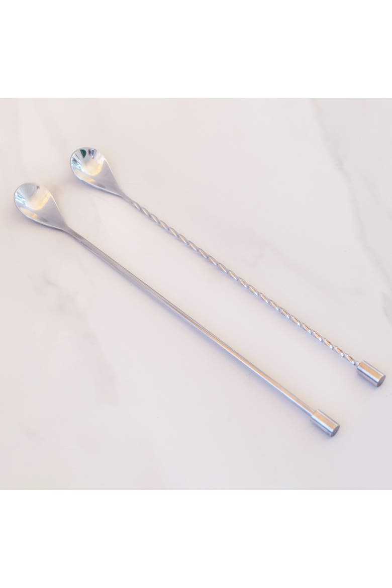 Stainless Steel Bar Spoons, Combo Set of 2, Alternate, color, Stainless Steel