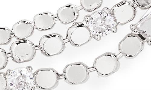 Ak Anne Klein Layered Chain Slider Bracelet In Transparent