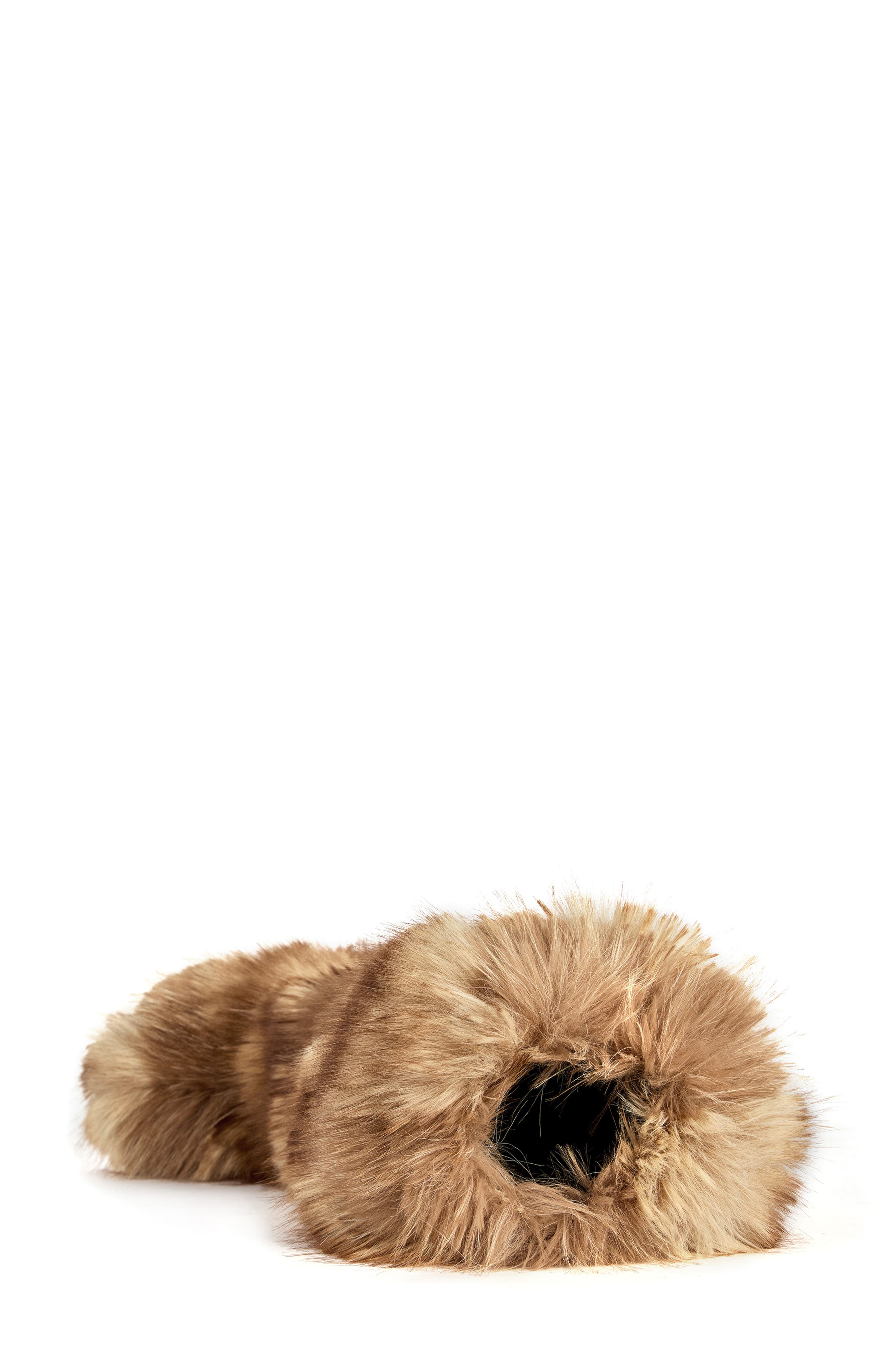 Fennec Faux Fur Knee High Boot, Alternate, color, BROWN