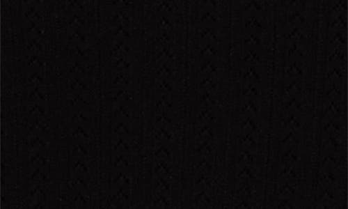 Paige Alis Pointelle Knit Top In Black