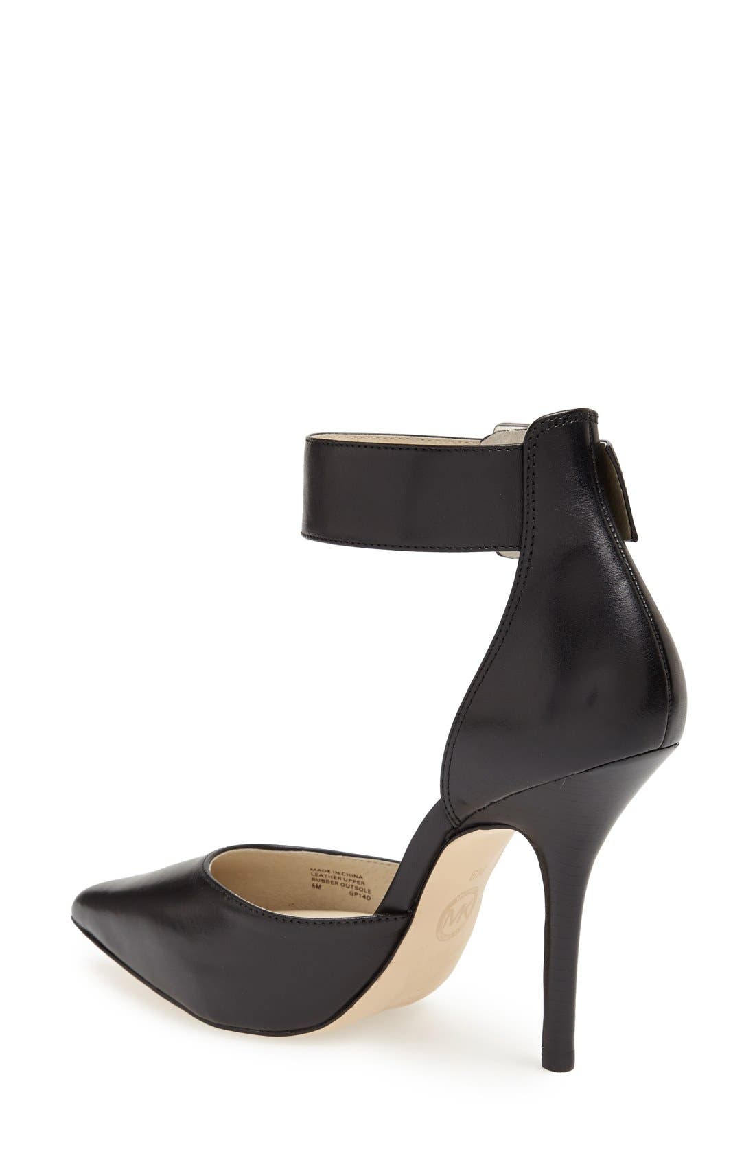 MICHAEL Michael Kors 'Brinkley' Ankle Strap Pointy Toe d'Orsay Pump, Alternate, color, 