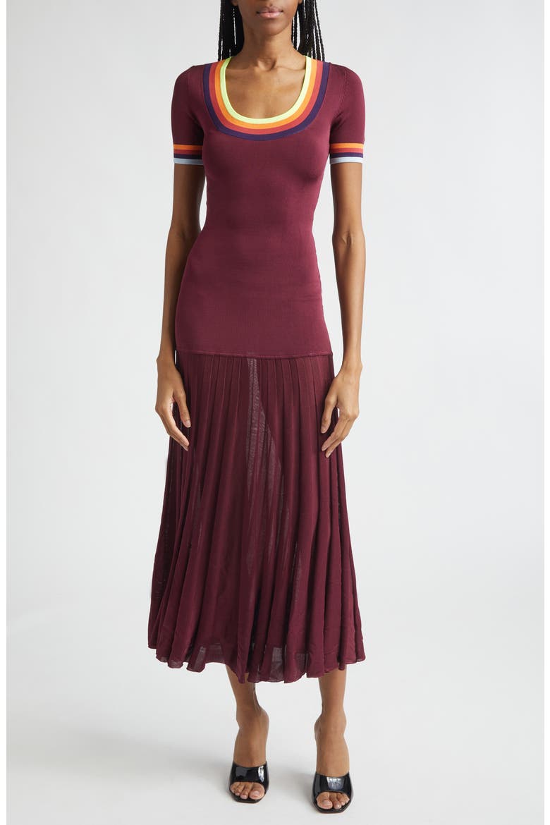 Saucer Neck Maxi Sweater Dress, Main, color, ZINFANDEL