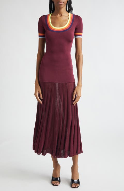 Saucer Neck Maxi Sweater Dress