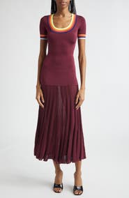 Christopher John Rogers Saucer Neck Maxi Sweater Dress