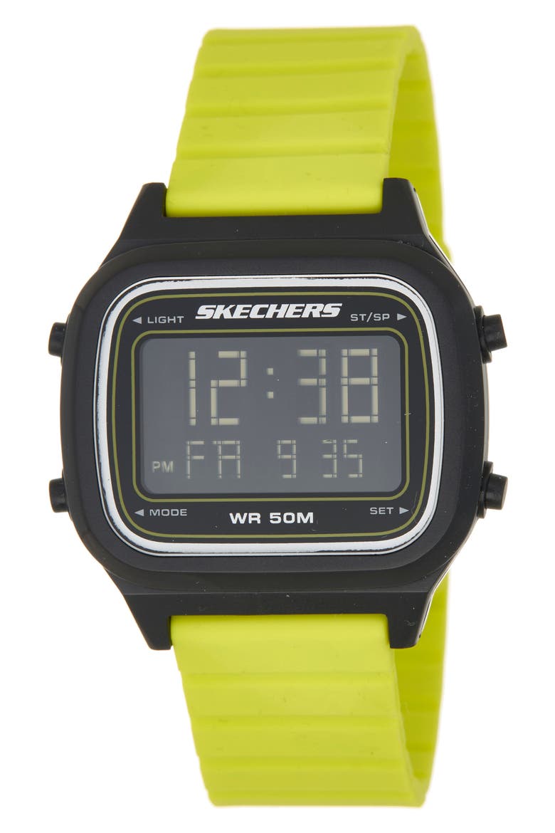 Fiske Digital Watch, 38mm, Main, color, GREEN