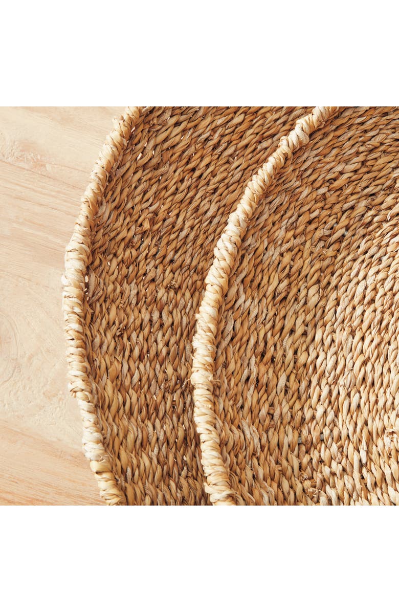 Napa Home & Garden Seagrass Round Trays Set of 3, Alternate, color, Beige