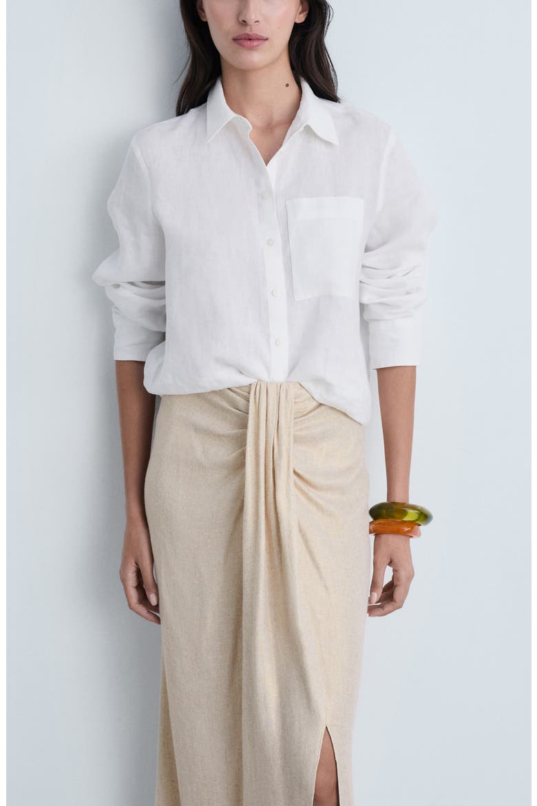 Draped Midi Skirt, Alternate, color, GOLDEN