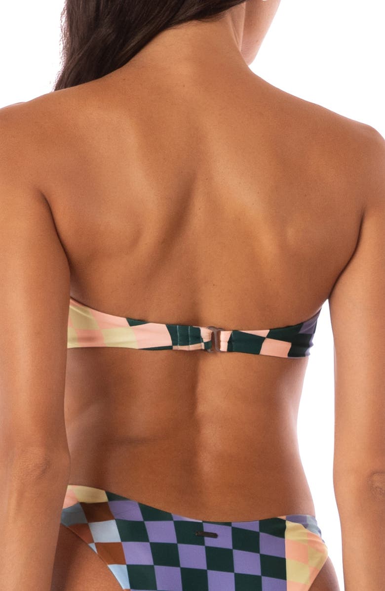 Maaji Chess Amalie Strapless Reversible Bikini Top, Alternate, color, 