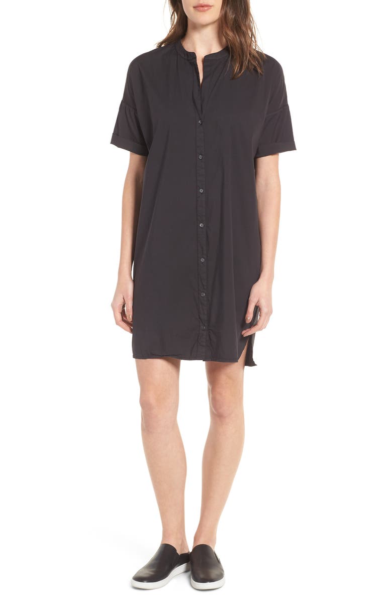 James Perse Rolled Sleeve Shirtdress, Main, color,