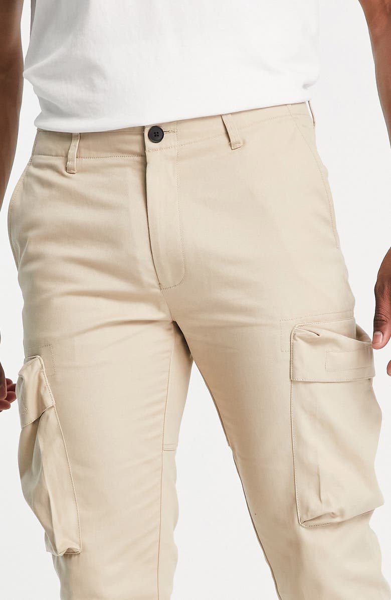Topman Skinny Cargo Joggers, Alternate, color, 