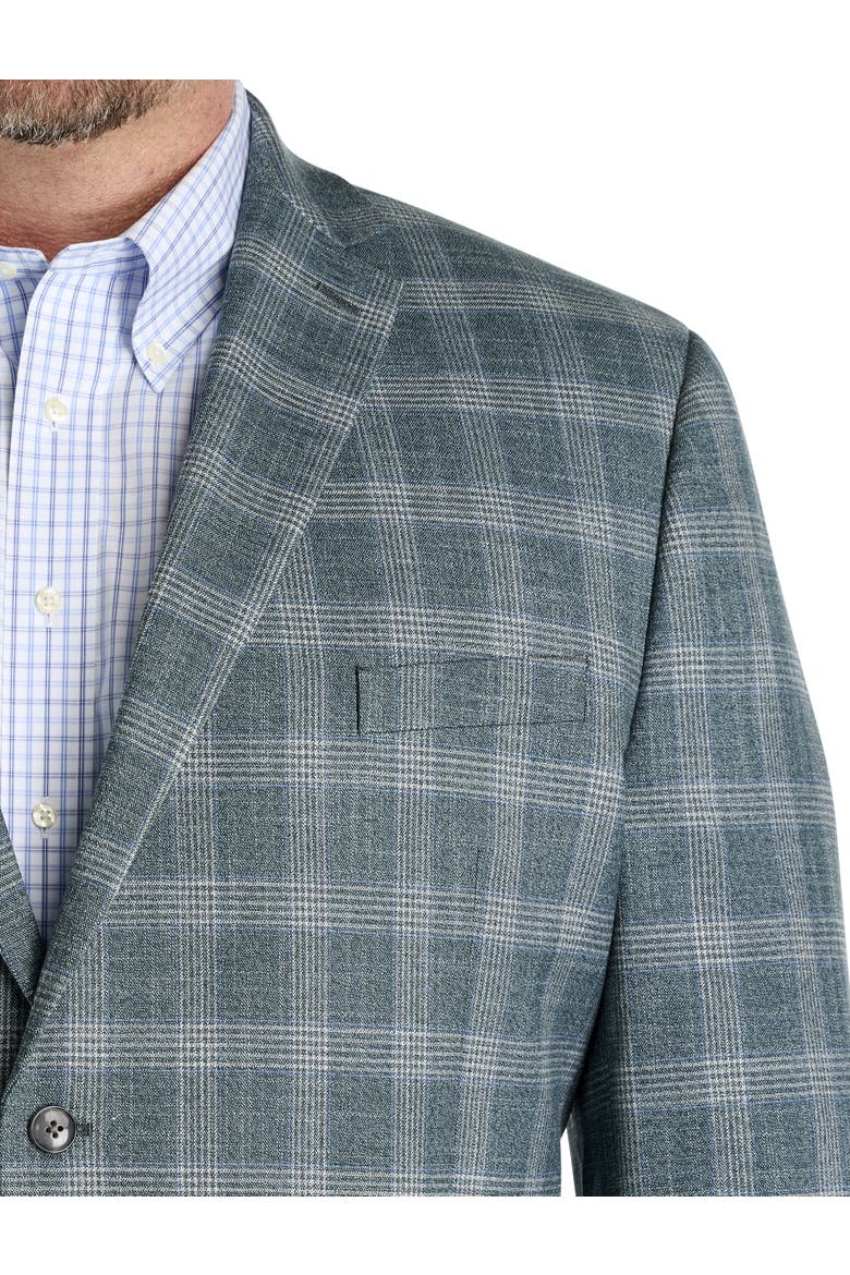 Big & Tall Plaid Sport Coat, Alternate, color, GREEN