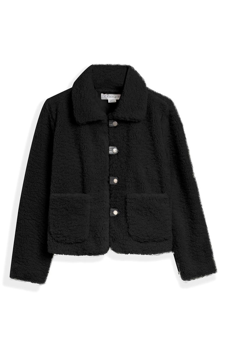 Noize Frieda Faux Shearling Jacket, Alternate, color, Black