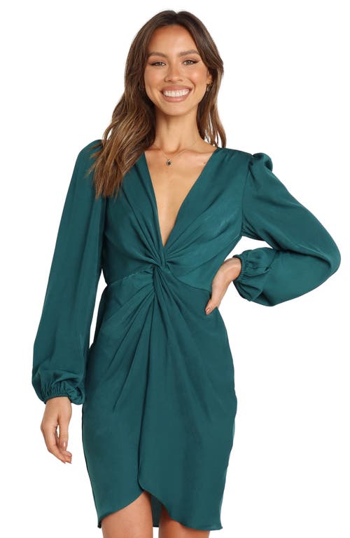 Petal And Pup Petal & Pup Kataleya Center Twist Long Sleeve Dress In Green