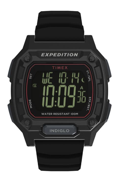 Expedition® Ridge Silicone Strap Digital Watch, 43mm