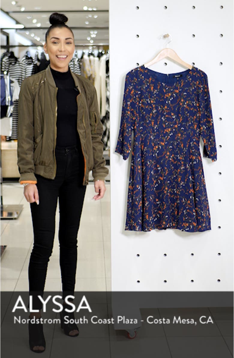 Boat Neck Pintuck Silk Dress, sales video thumbnail