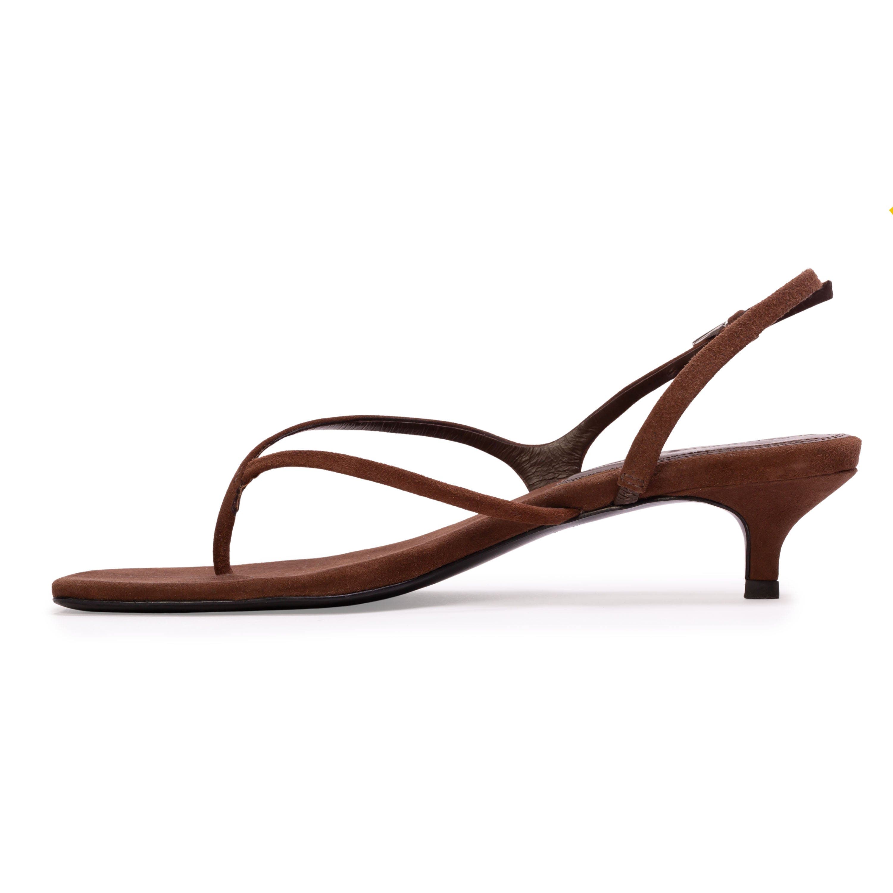 BLACK SUEDE STUDIO Mehak 35 Suede Sandal, Alternate, color, Brownie Suede