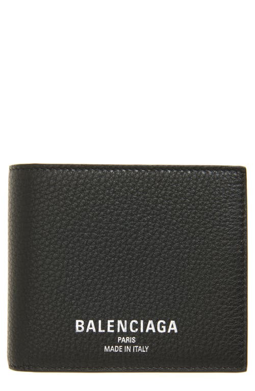 Balenciaga Leather Bi-fold Wallet With Clean Lines