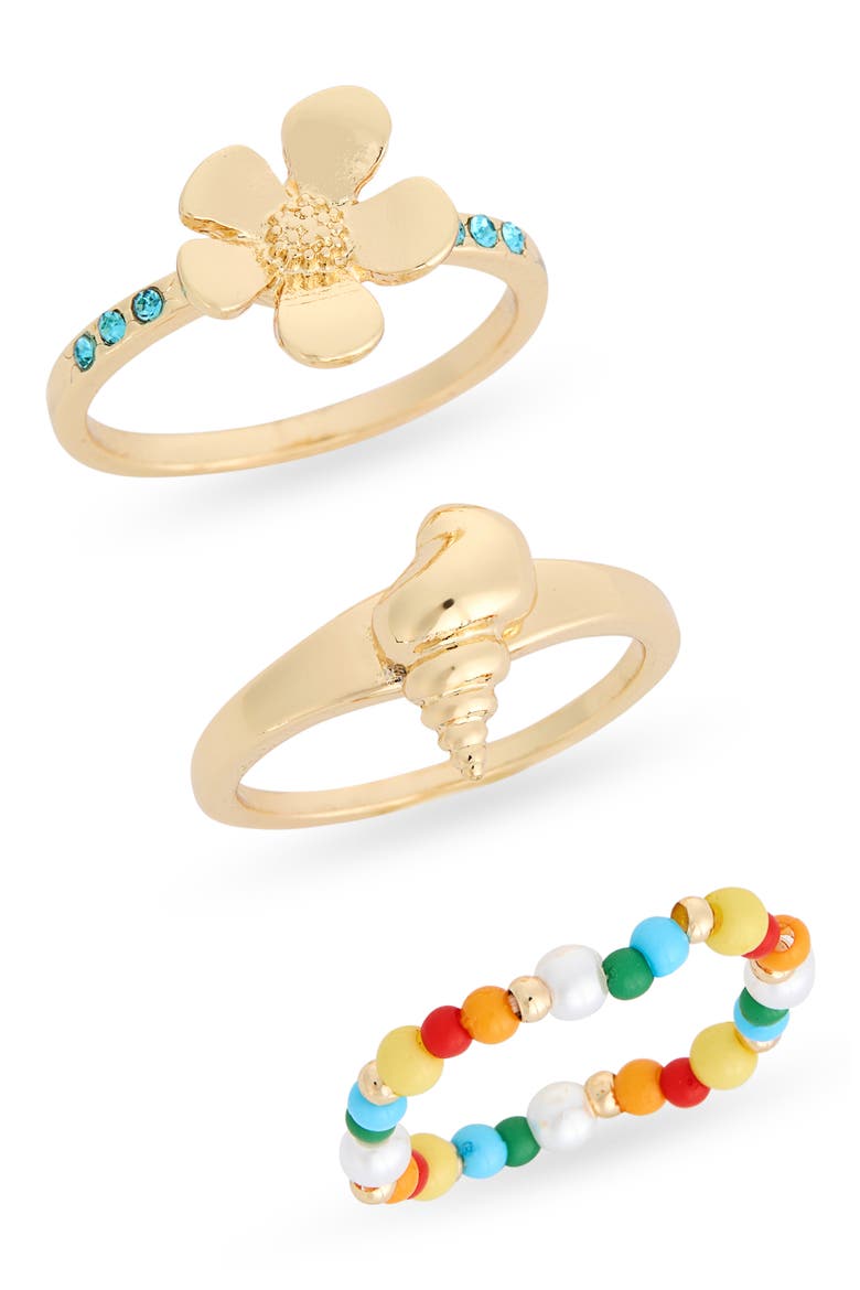 3-Pack Assorted Rings, Main, color, BLUE MULTI- GOLD
