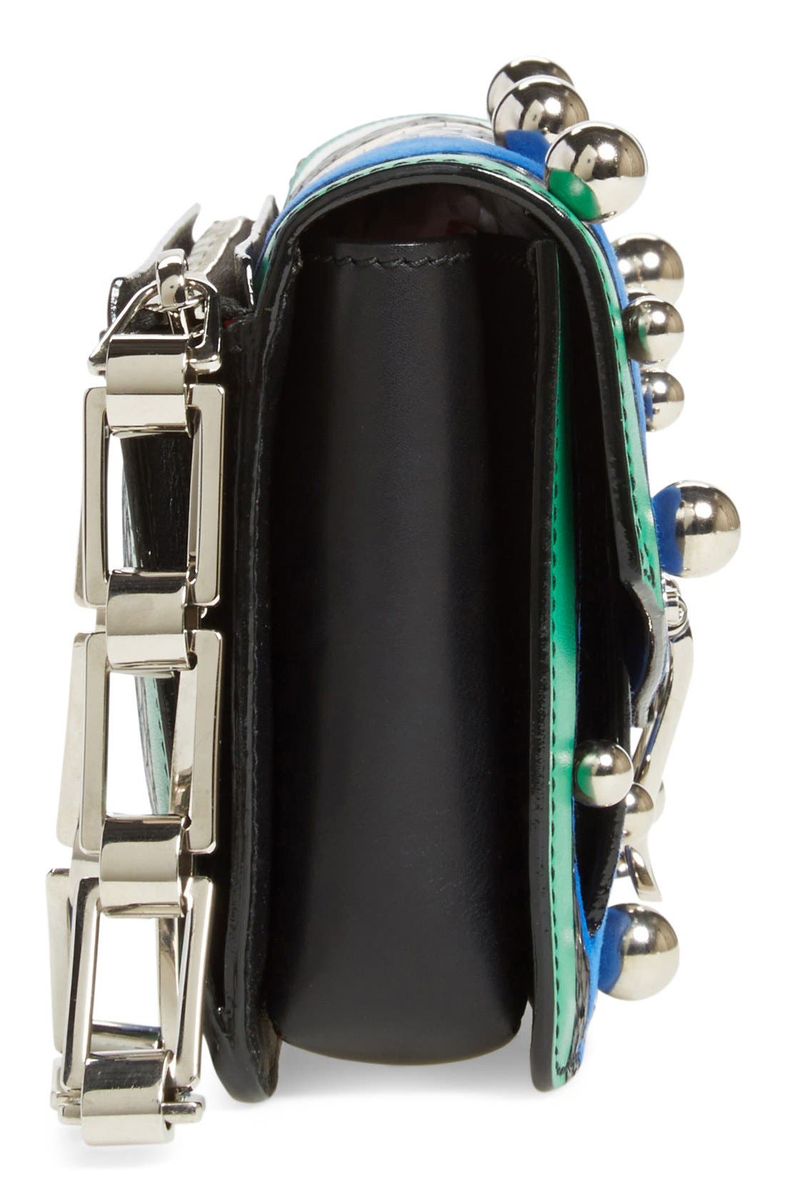 Proenza Schouler 'Hava - Exotic Spheres' Embellished Leather Clutch, Alternate, color, 