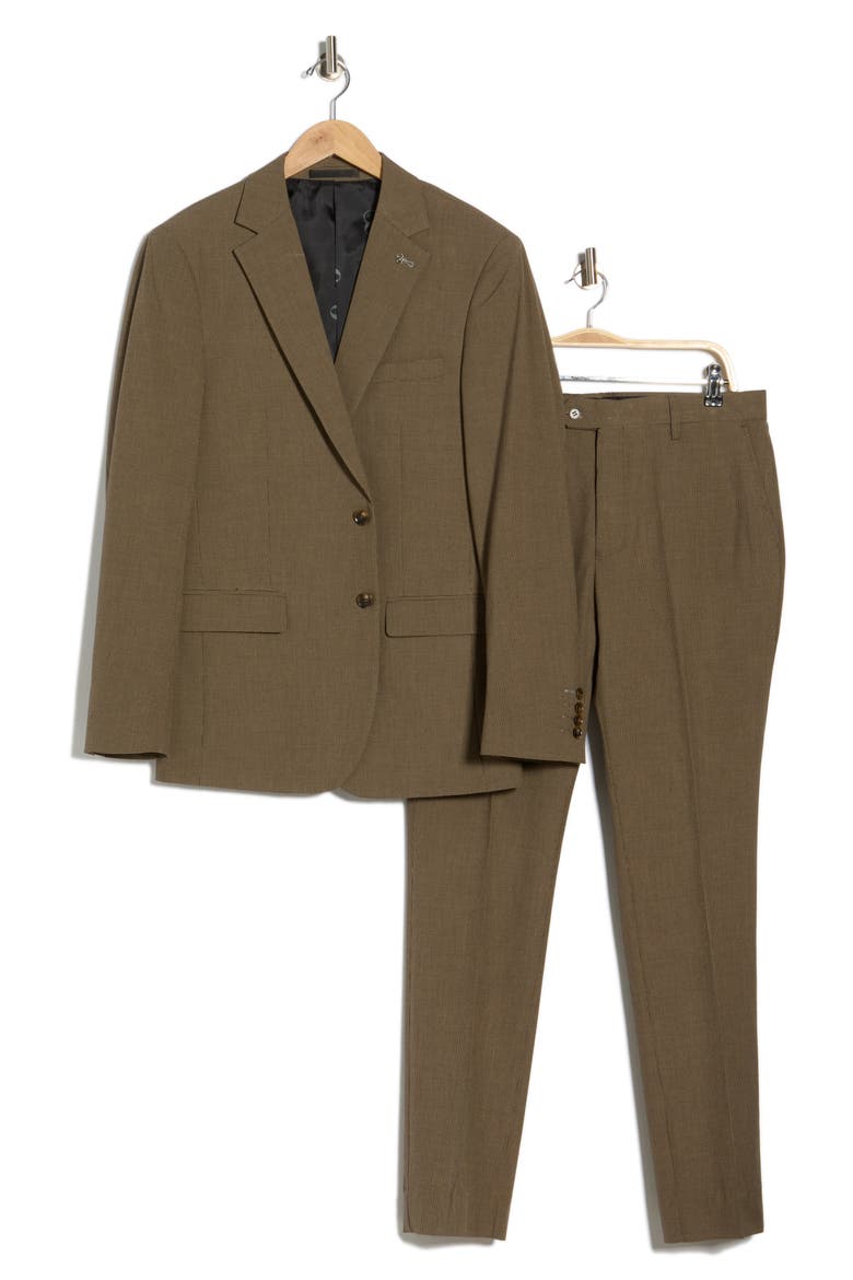 Classic Fit Micro Houndstooth Suit, Alternate, color, TAN