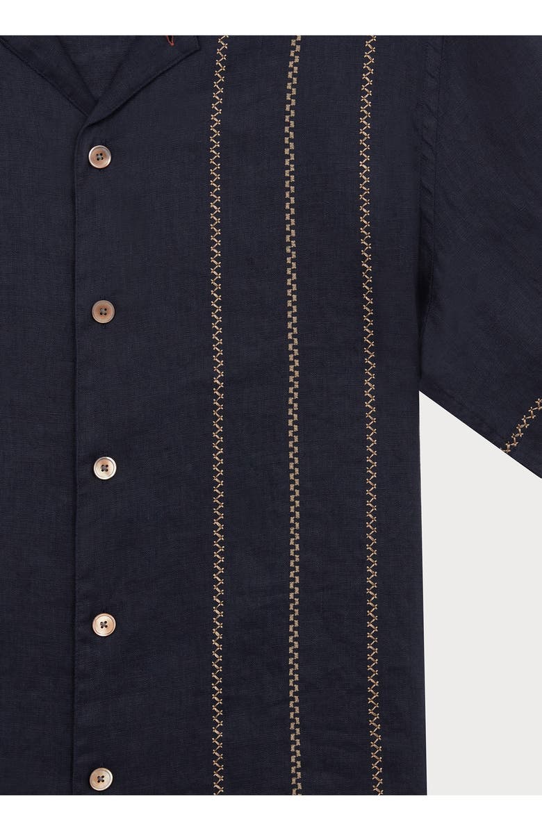 PS Paul Smith Embroidered Linen Camp Shirt, Alternate, color, 