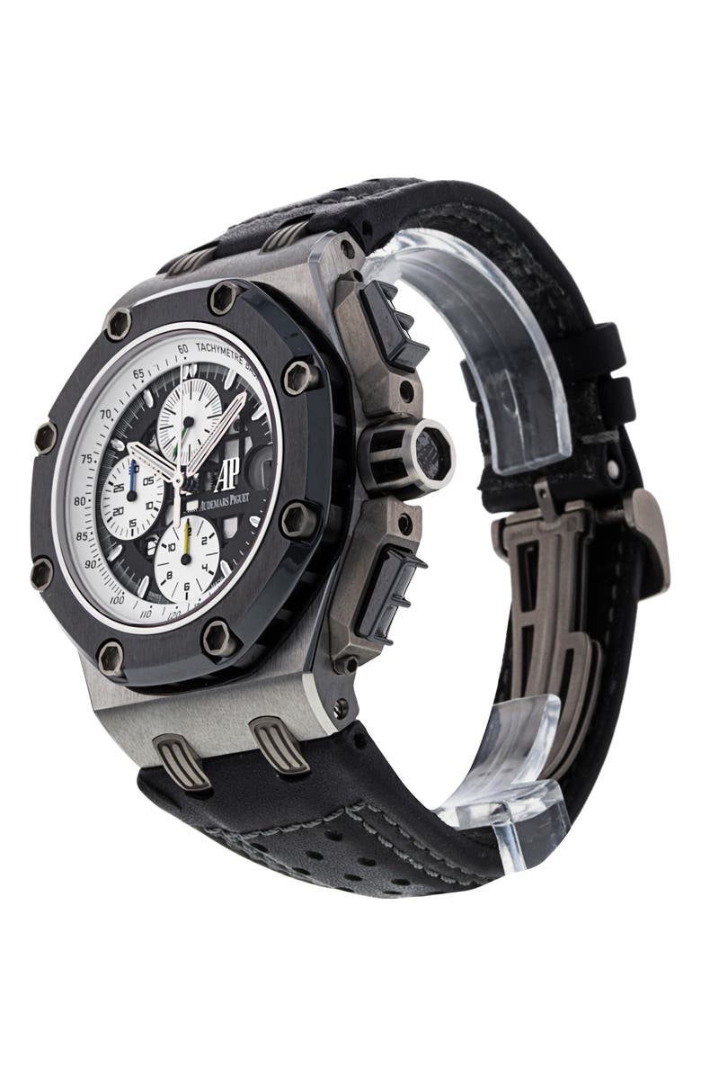 Watchfinder & Co. Audemars Piguet Preowned Royal Oak Offshore Leather Strap Watch, Alternate, color, 