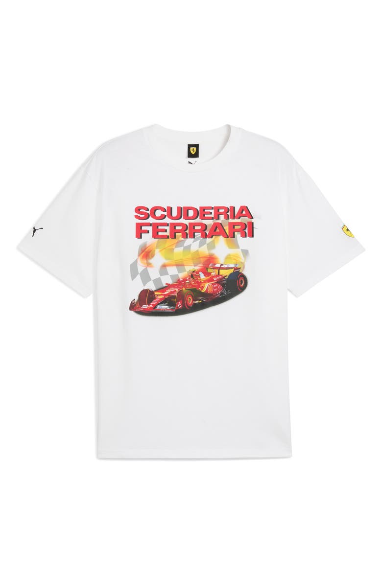 PUMA x Scuderia Ferrari Cotton Graphic T-Shirt, Alternate, color, Puma White
