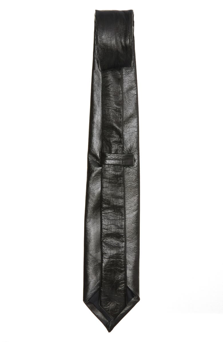 Bottega Veneta Shiny Leather Tie, Alternate, color, 