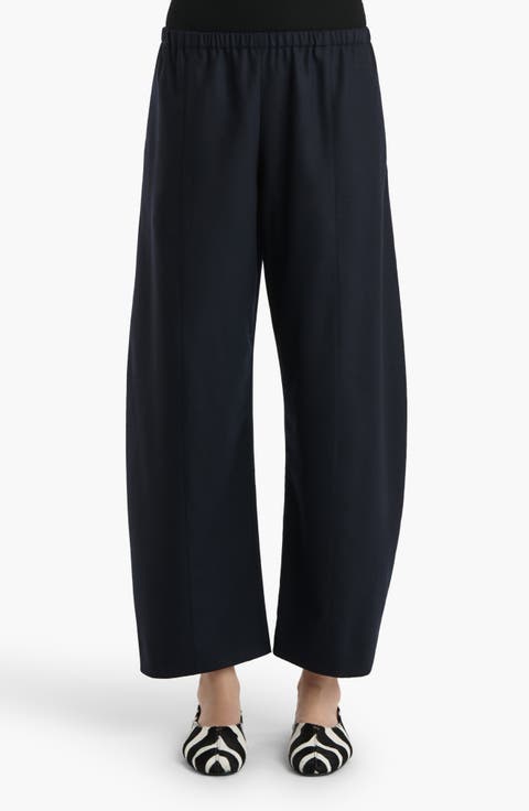 Clover Stretch Virgin Wool & Cashmere Bow Leg Pants