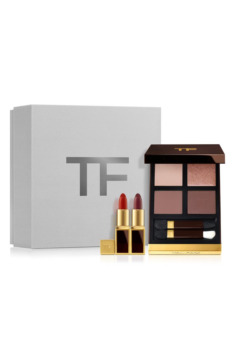 TOM FORD Classics Eye Color Quad & Lip Color Mini Deluxe Gift Set $129 Value, Main, color,