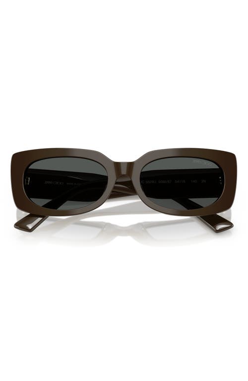 Jimmy Choo 54mm Polarized Pillow Sunglasses In Green