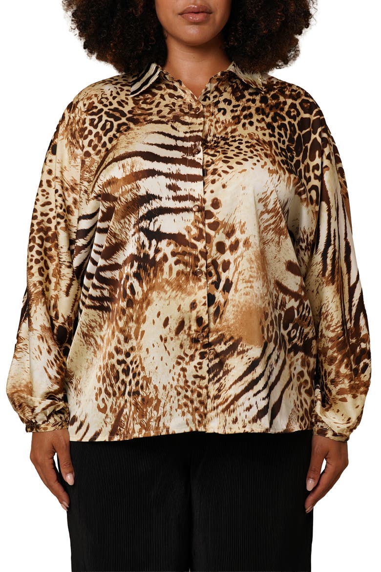 Floral Button-Up Shirt, Main, color, AMARA