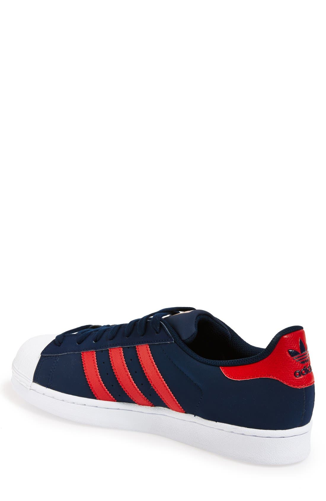 Superstar Foundation Sneaker, Alternate, color, NAVY/ SCARLET/ WHITE