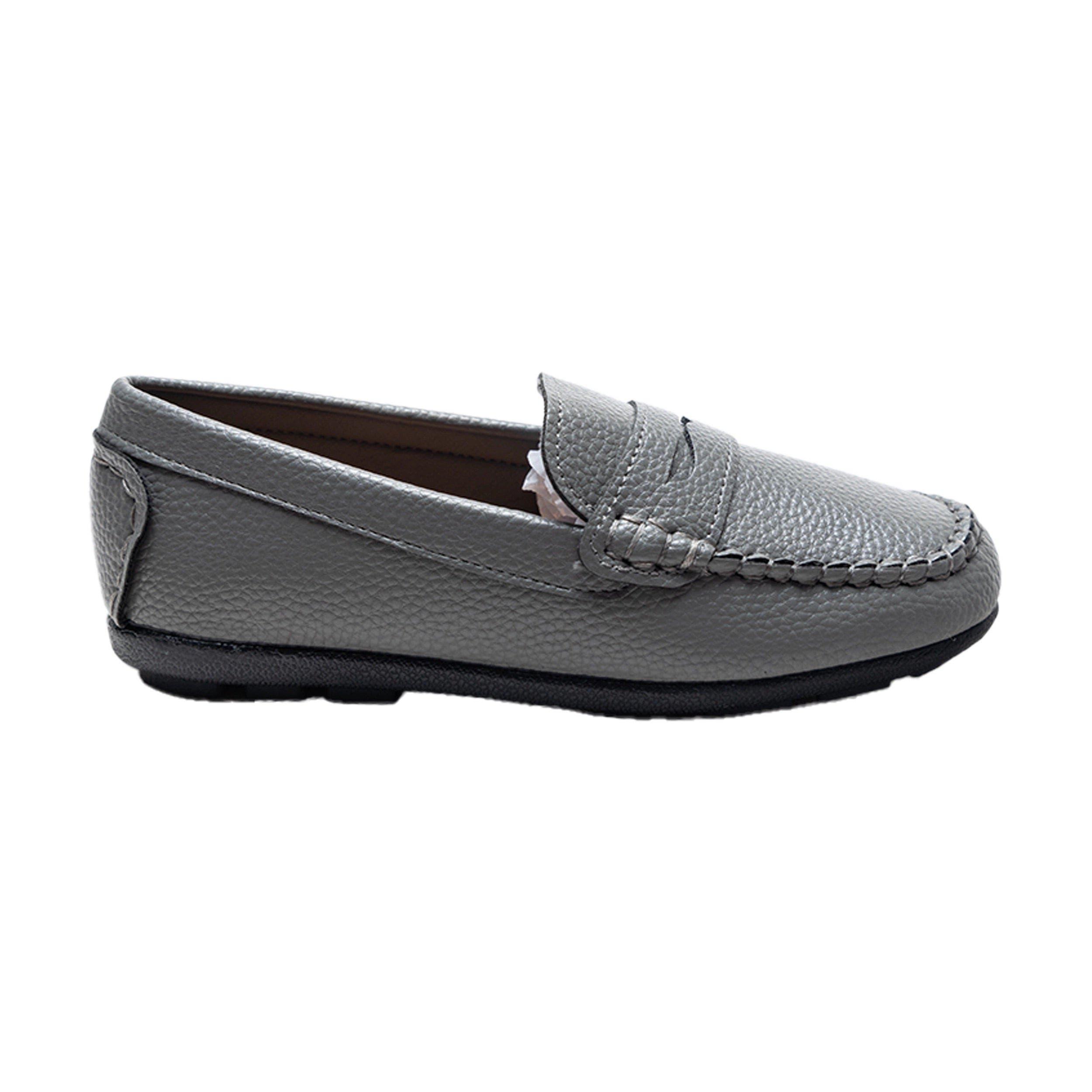 Leather Penny Loafers, Alternate, color, Gray